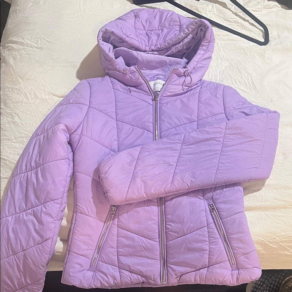 Bershka Kids Light Purple Puffer Jacket